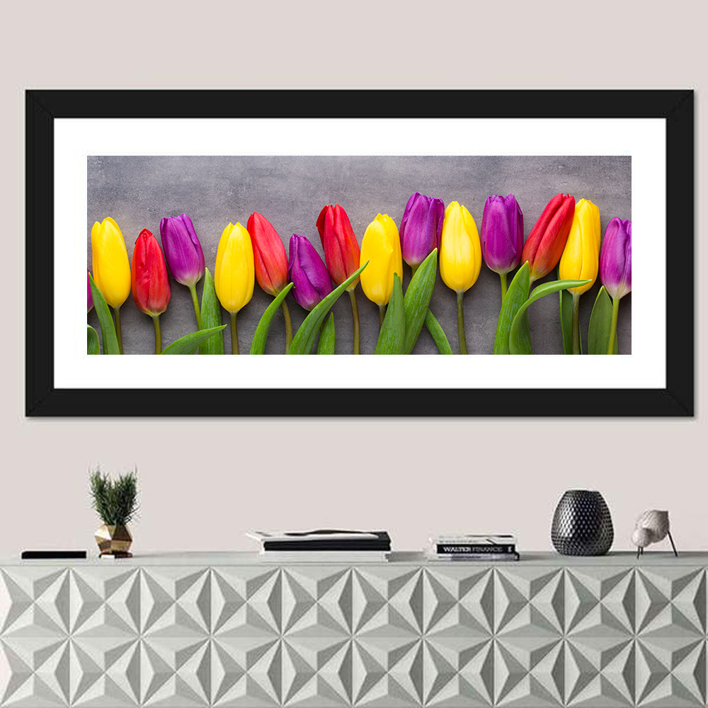 Multicolored Tulips Wall Art