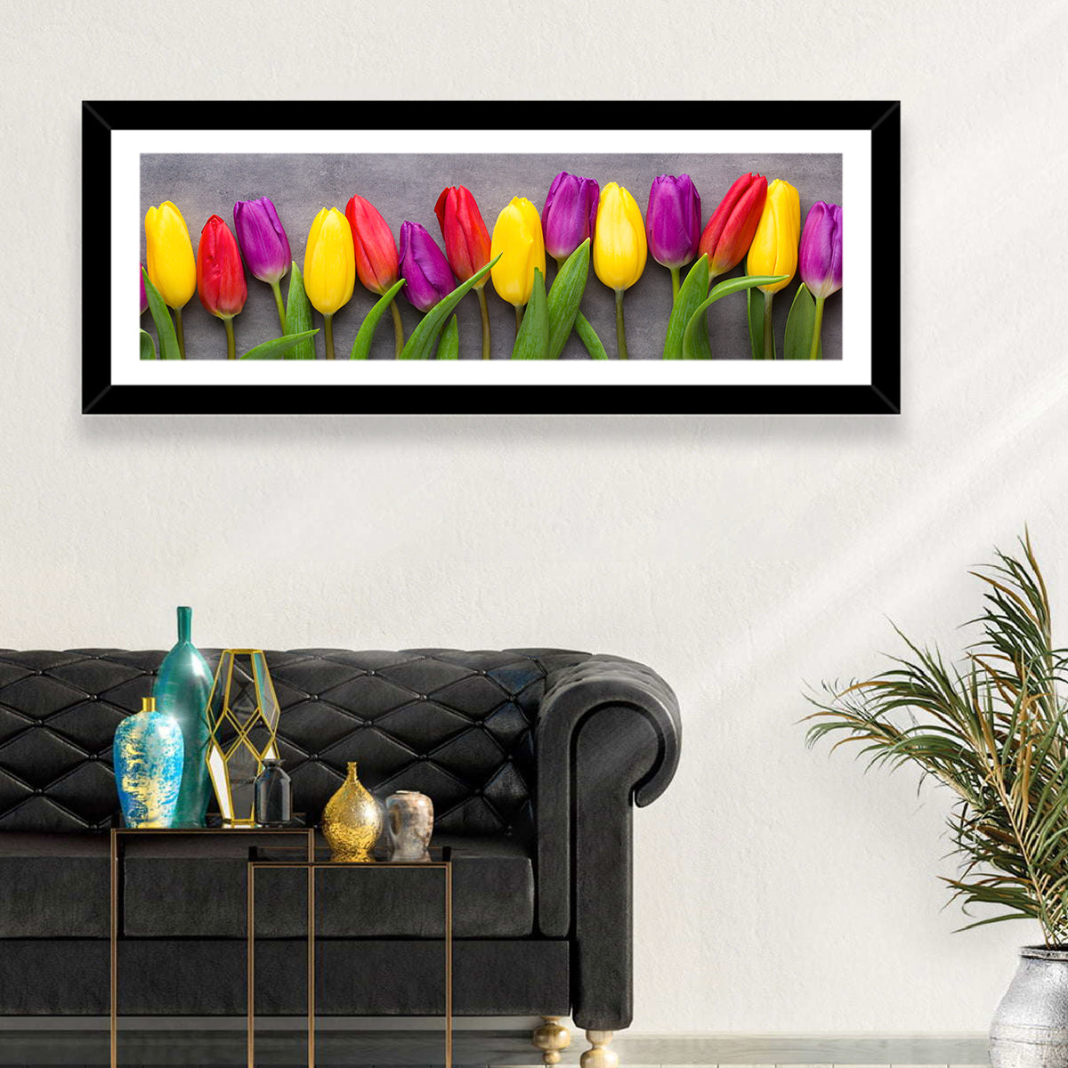 Multicolored Tulips Wall Art