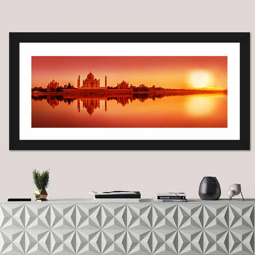 Taj Mahal Sunset Wall Art