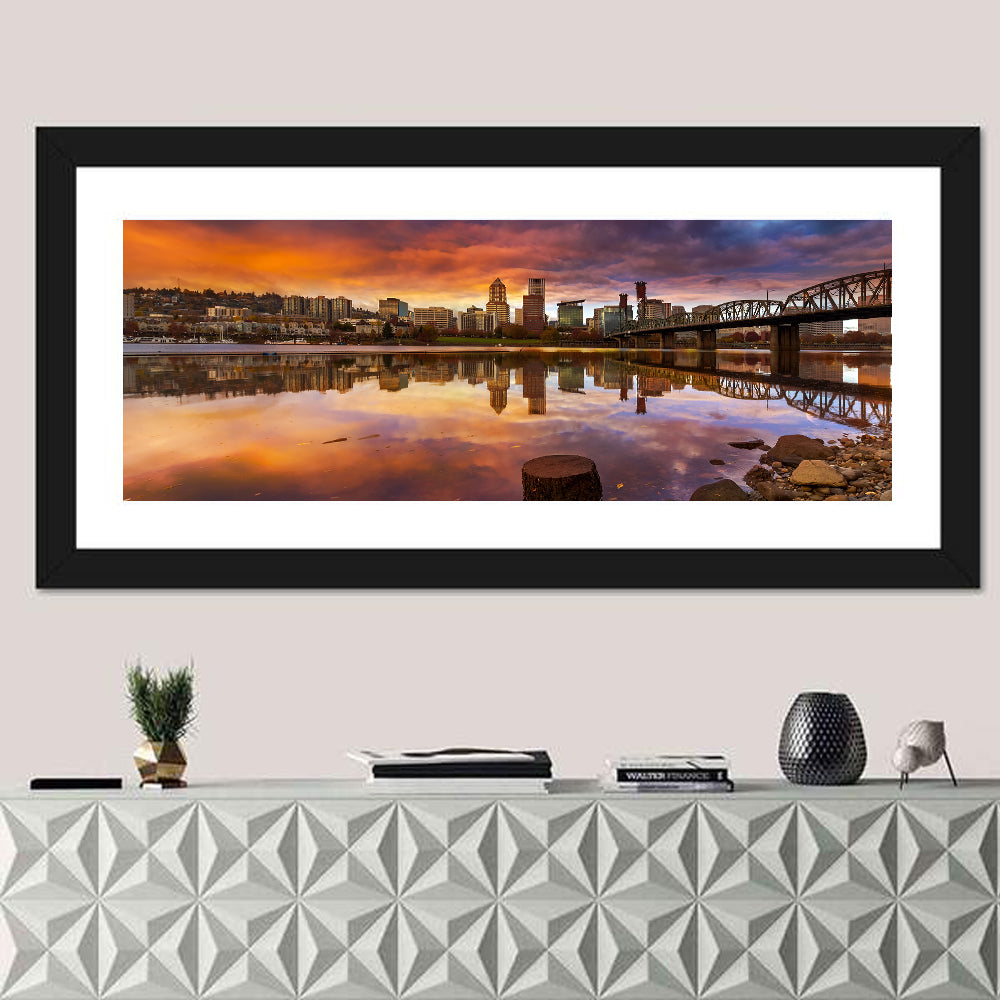 Portland Downtown Skyline Wall Art