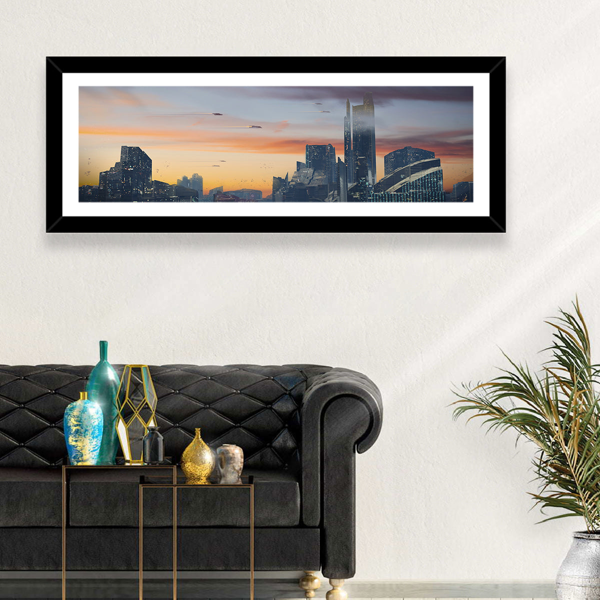 Sci-Fi City Concept Wall Art