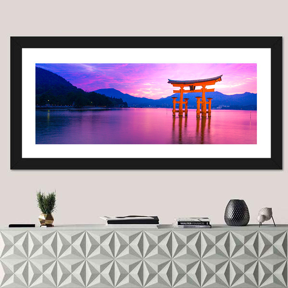 Torii Gate Sunset Wall Art