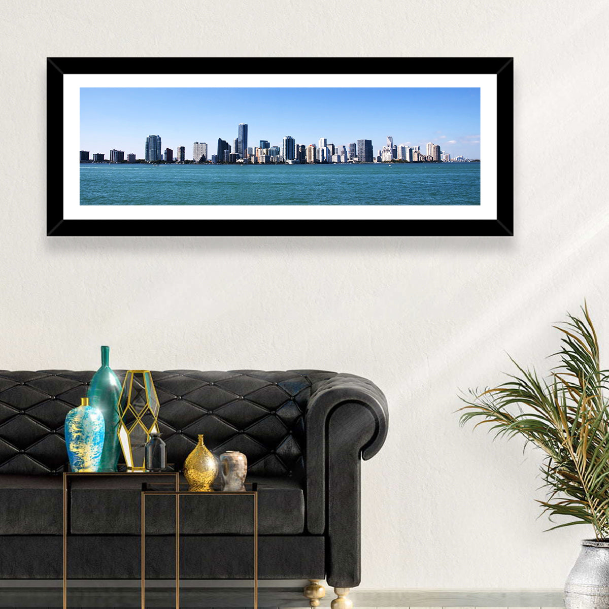 Miami Downtown Skyline Wall Art