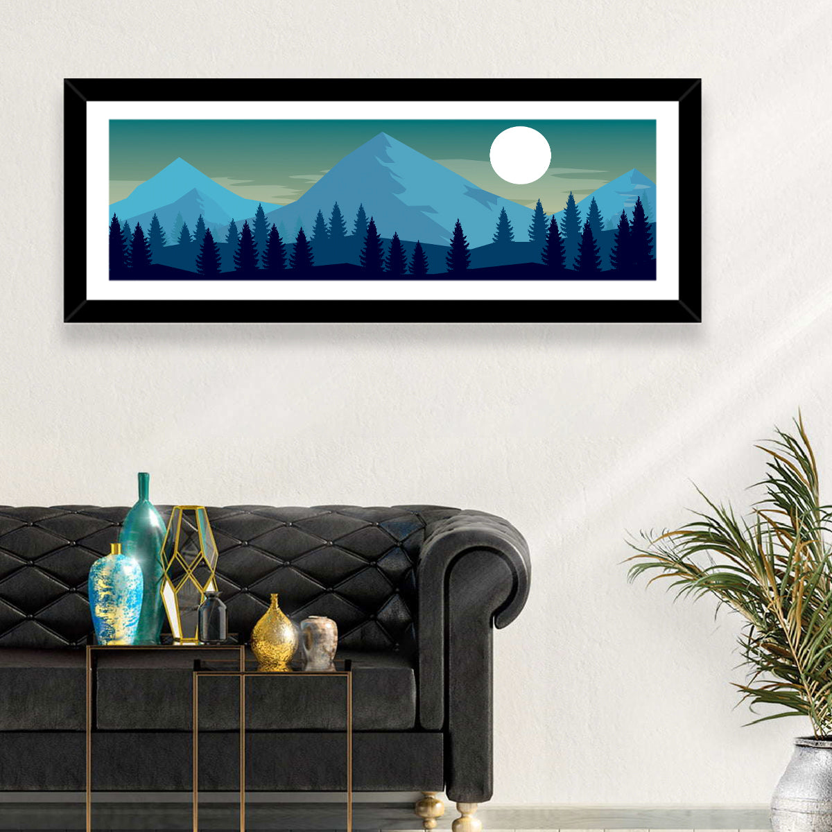 Snowy Forest Mountains Wall Art