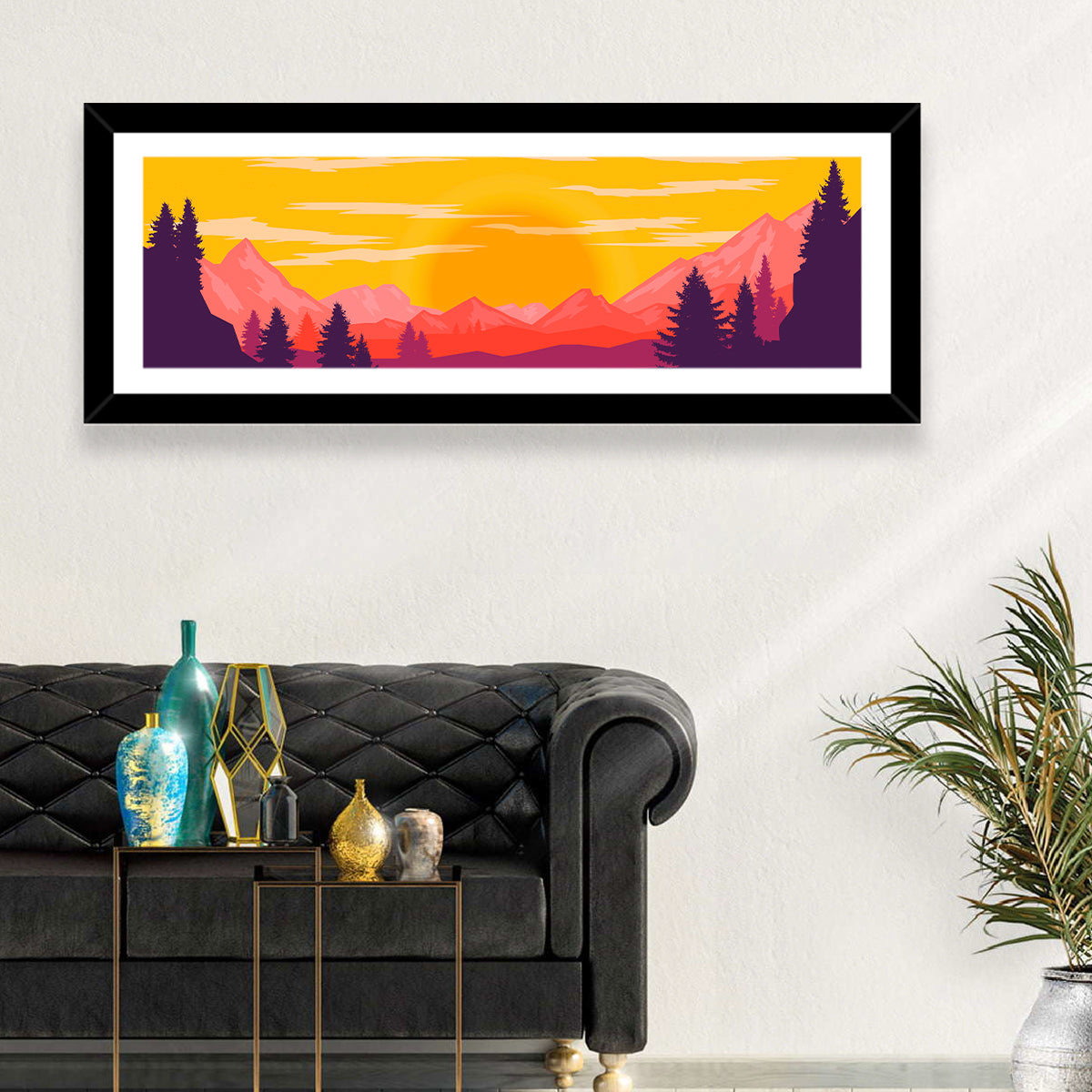 Red Mountains Sunset Wall Art