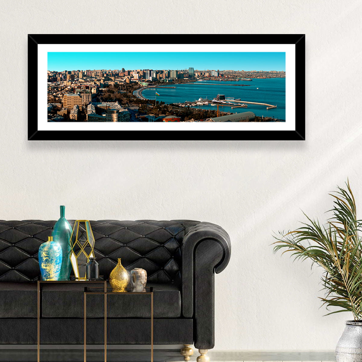 Caspian Sea And Baku Wall Art
