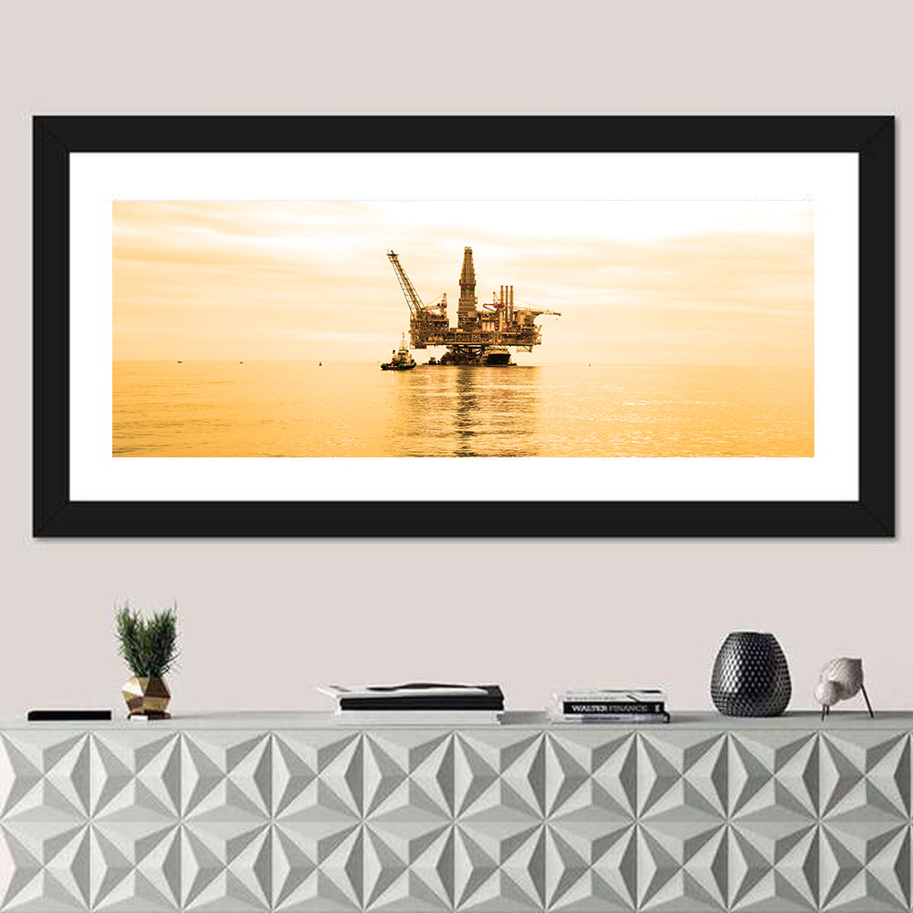 Oil Rig Sunset Wall Art