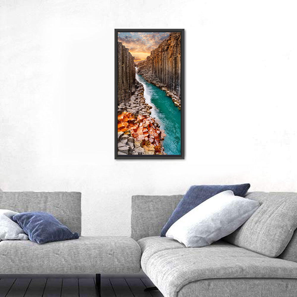 Studlagil Basalt Canyon Wall Art
