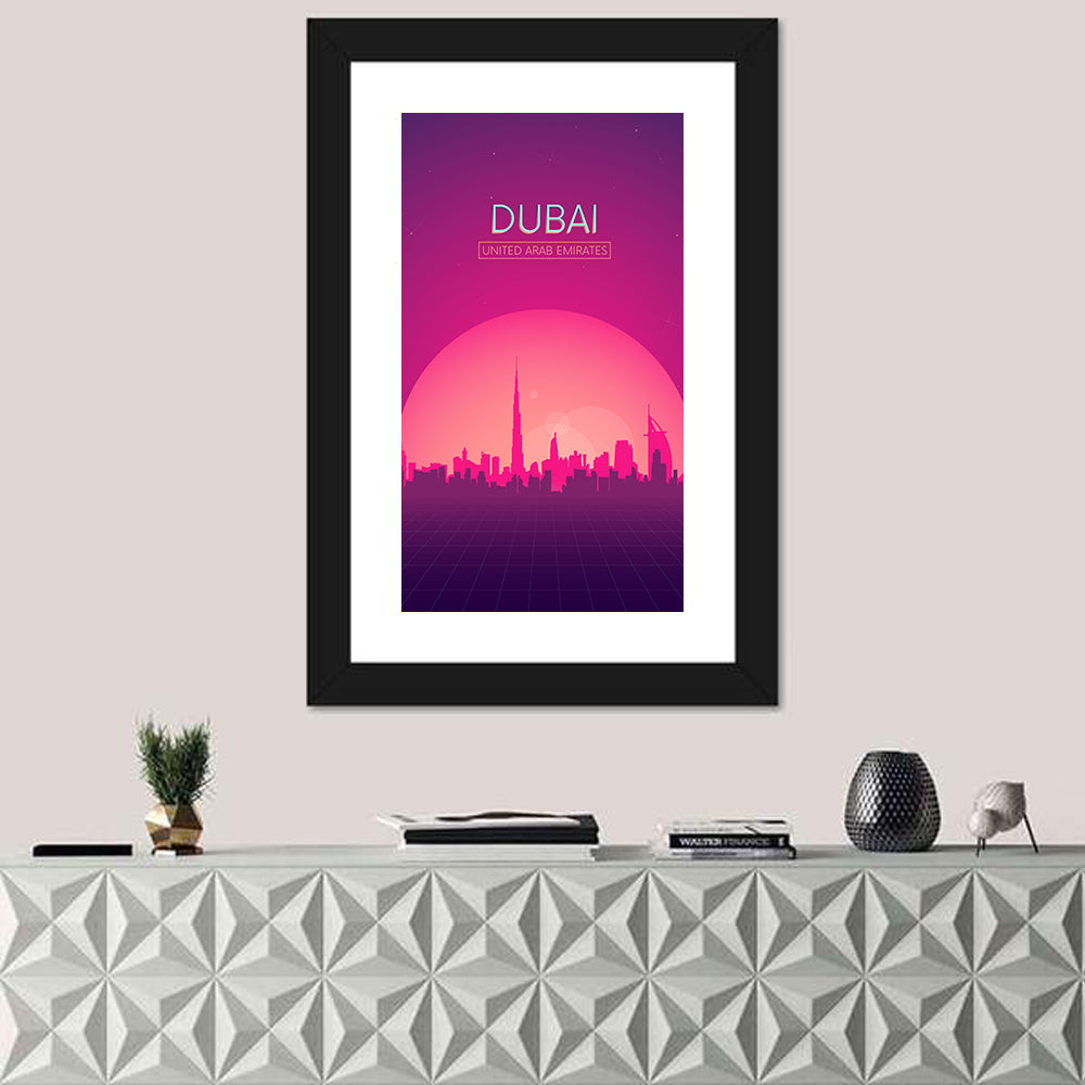 Dubai UAE Skyline Wall Art