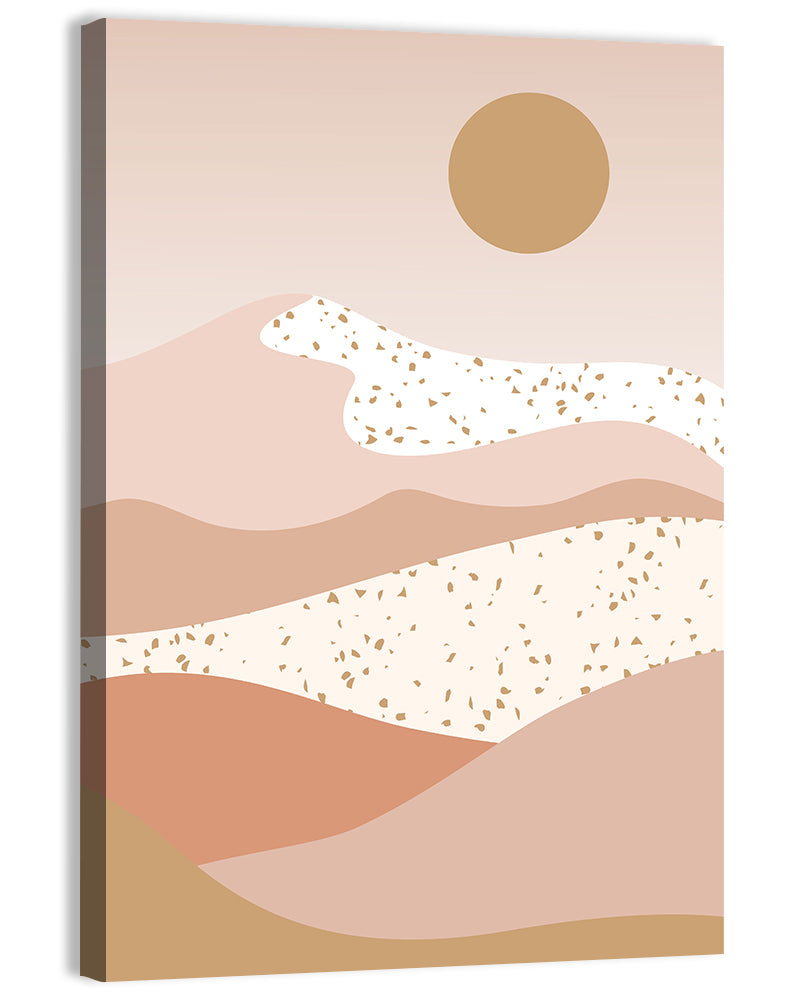 Terrazzo Desert Hills Wall Art, canvas print, portrait