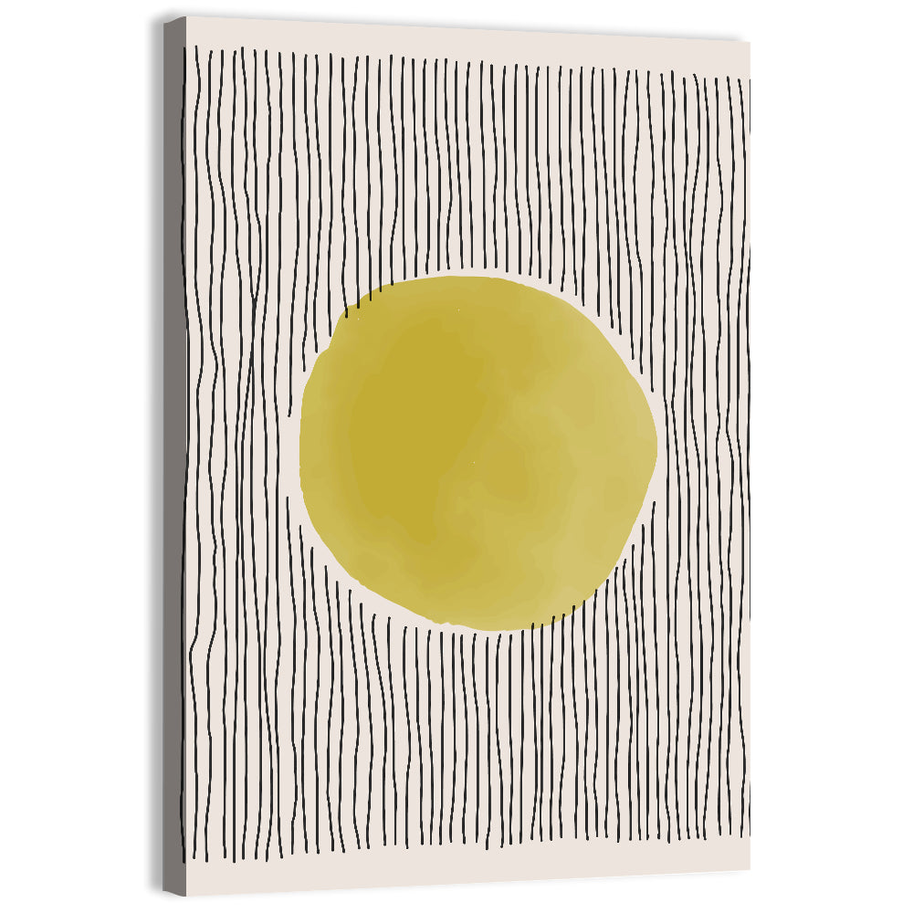Watercolor Circle Minimalist Abstract Wall Art, canvas print, portrait