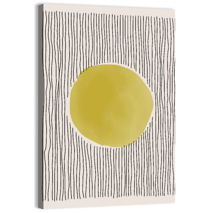 Watercolor Circle Minimalist Abstract Wall Art as a canvas print