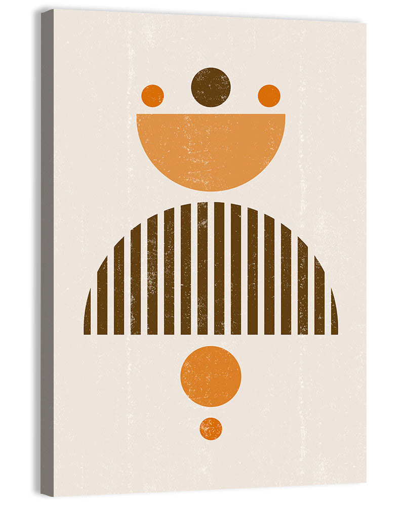 Mid-century Moon and Sun Wall Art, canvas print, portrait