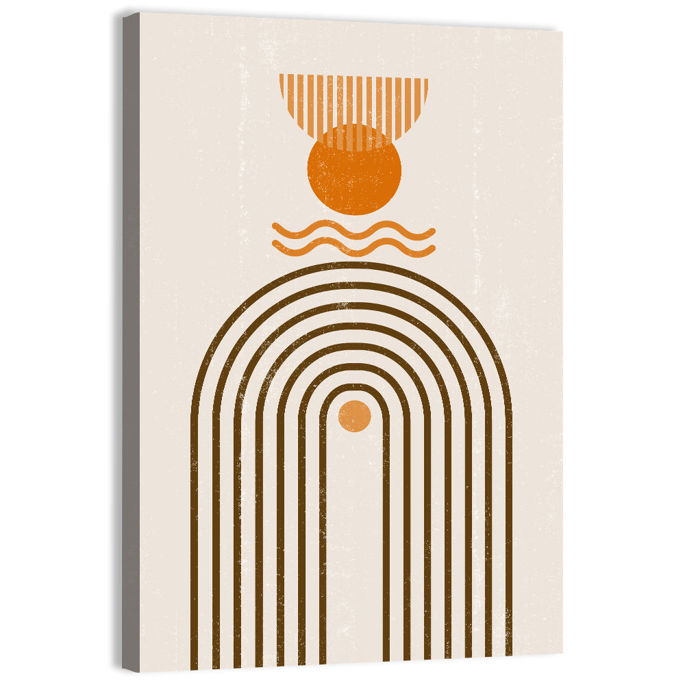 Concentric Arch Sun Wall Art, canvas print, portrait