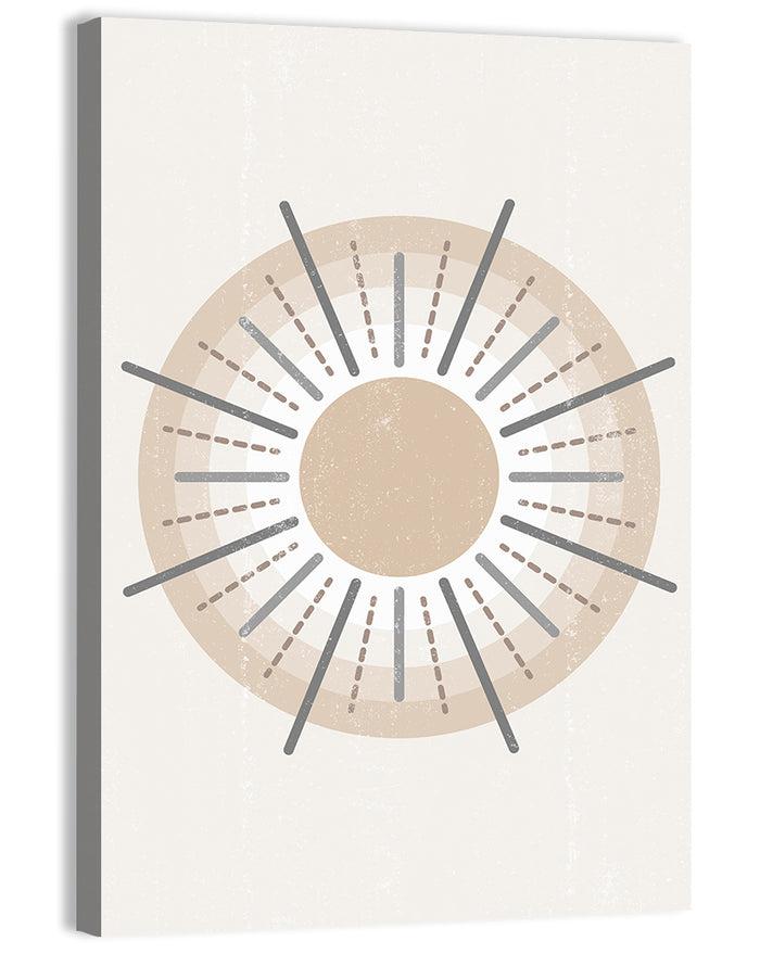 Concentric Boho Sun Iii Wall Art as a canvas print