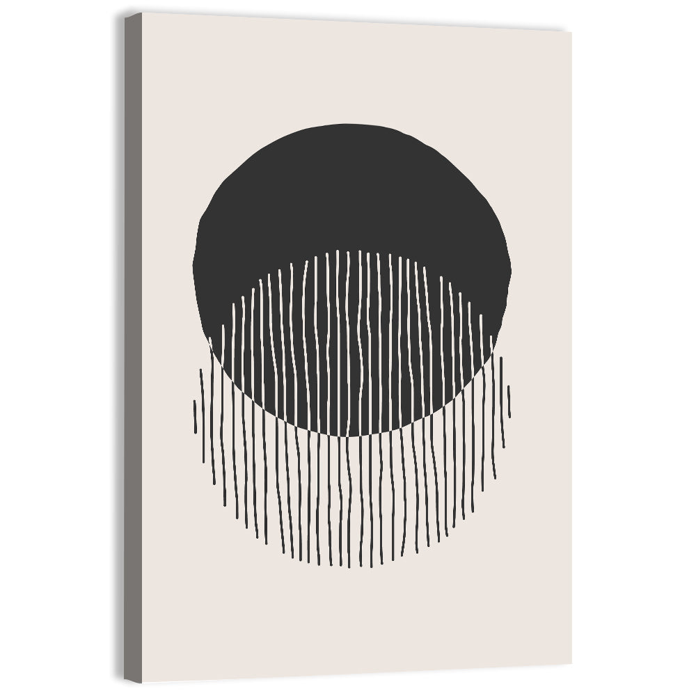 Moon Eclipse Minimalist Wall Art, canvas print, portrait