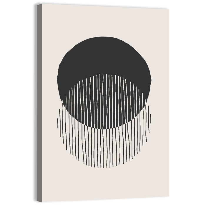 Moon Eclipse Minimalist Wall Art as a canvas print