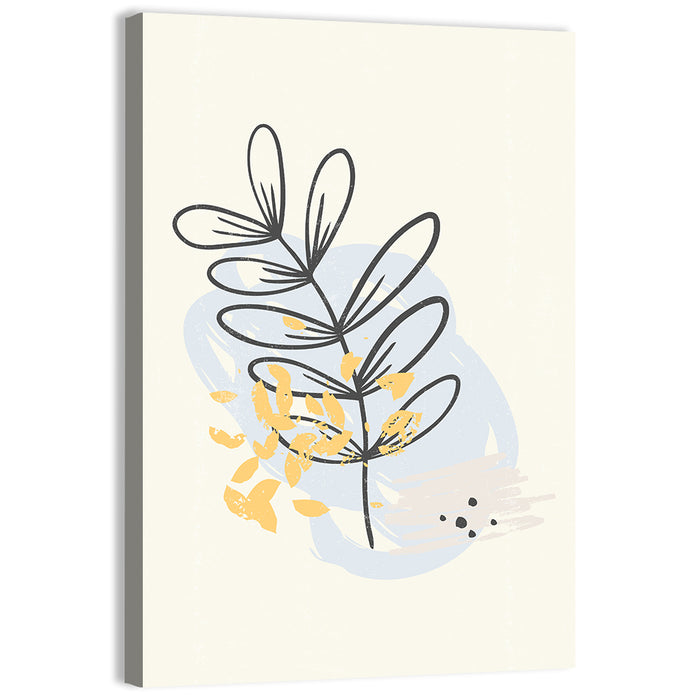Falling Leaves Illustration Wall Art as a canvas print