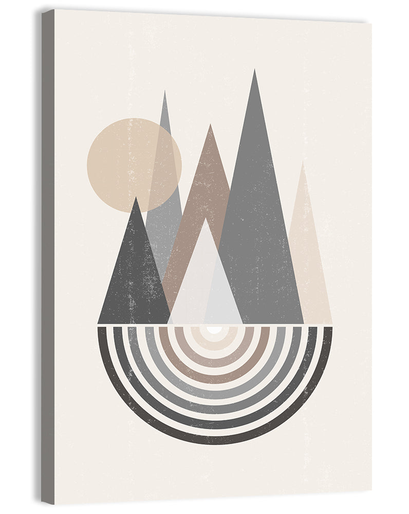 Minimalist Boho Pyramids Wall Art, canvas print, portrait