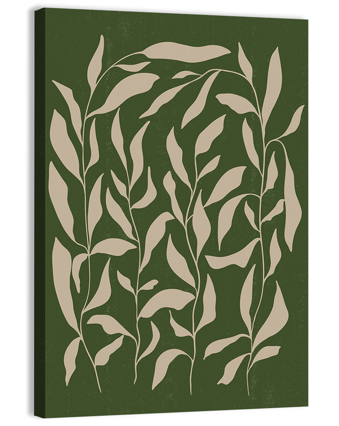 Botanical Stem Study Wall Art as a canvas print