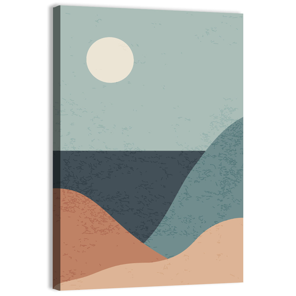 Moonlit Coastal Dunes Wall Art, canvas print, portrait