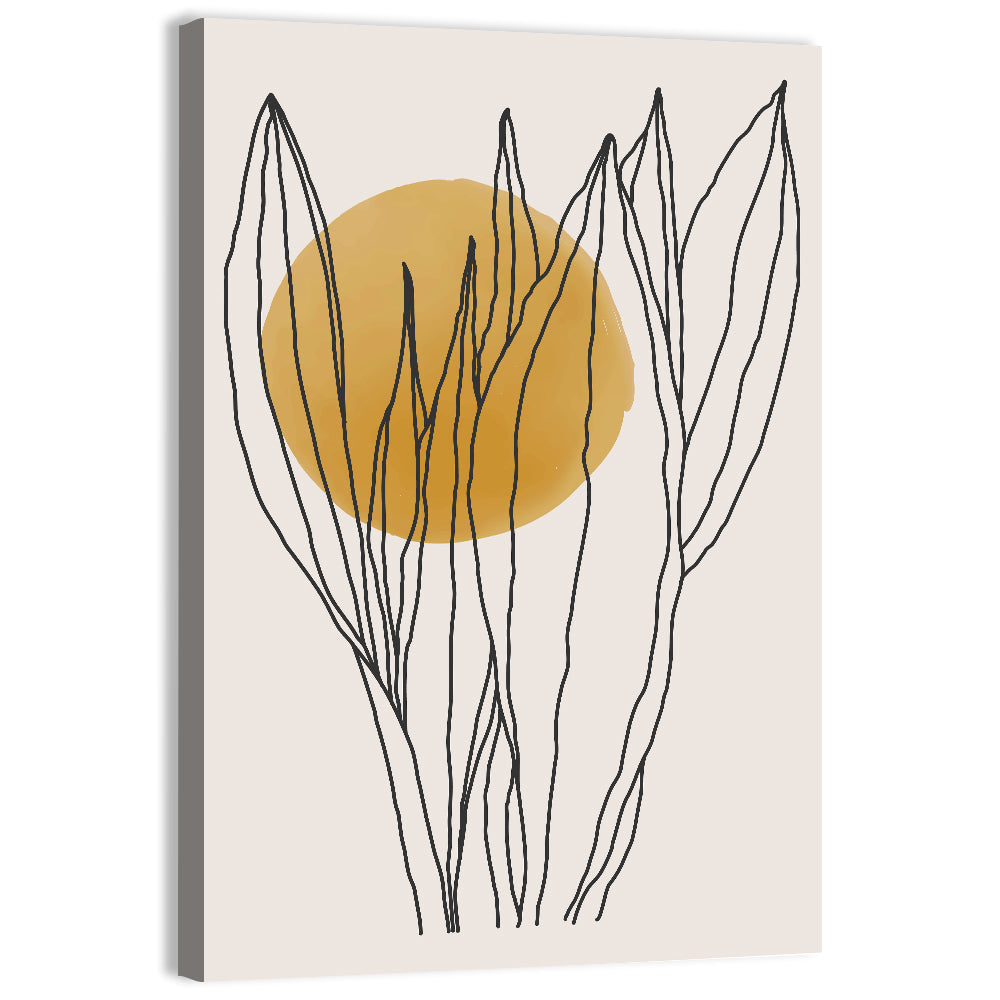 Leaves Catching Sun Wall Art, canvas print, portrait