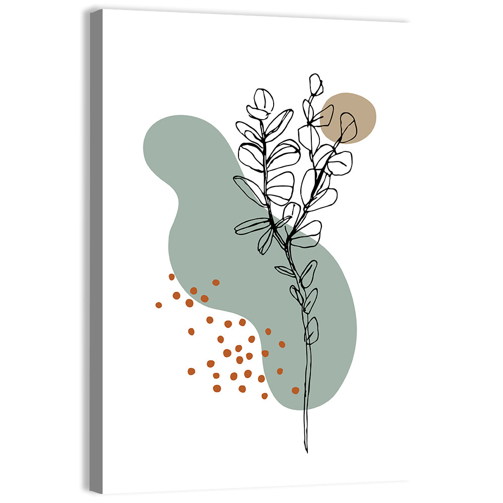 Eucalyptus Meadow Foliage Wall Art, canvas print, portrait