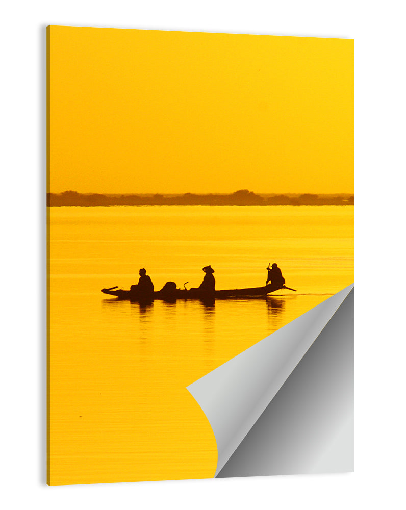 Pirogue On River Wall Art