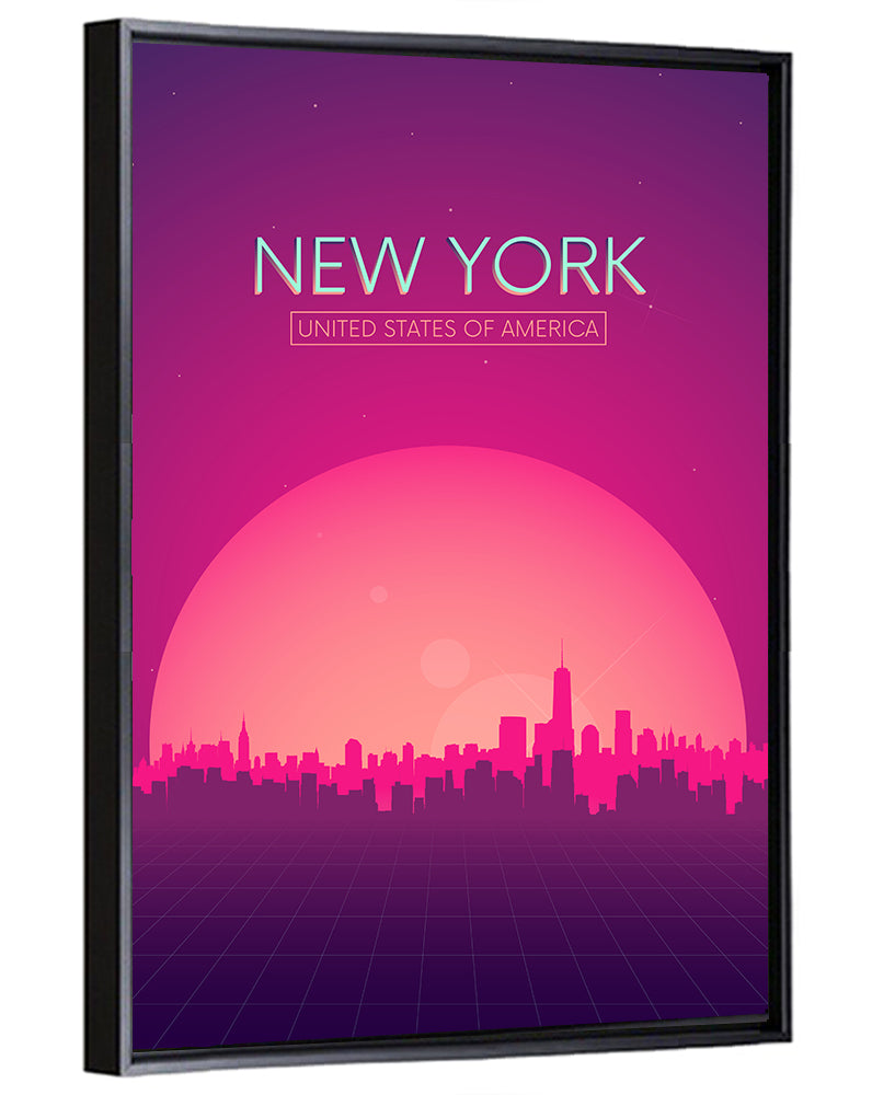 New York USA Skyline Wall Art