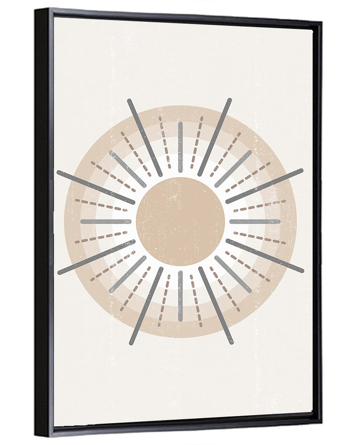 Concentric Boho Sun Iii Wall Art as a framed canvas