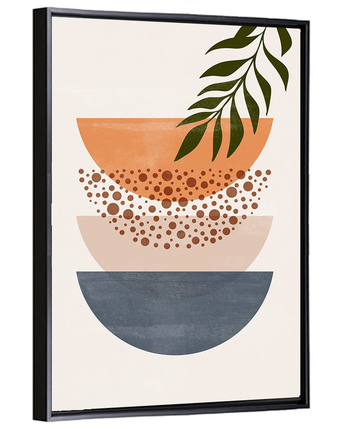 Stepping Stones Minimalist Wall Art as a framed canvas