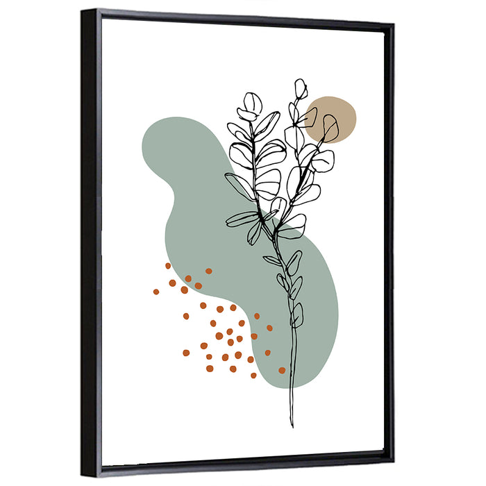 Eucalyptus Meadow Foliage Wall Art as a framed canvas