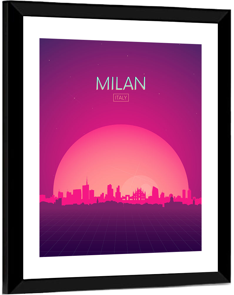 Milan Italy Skyline Wall Art