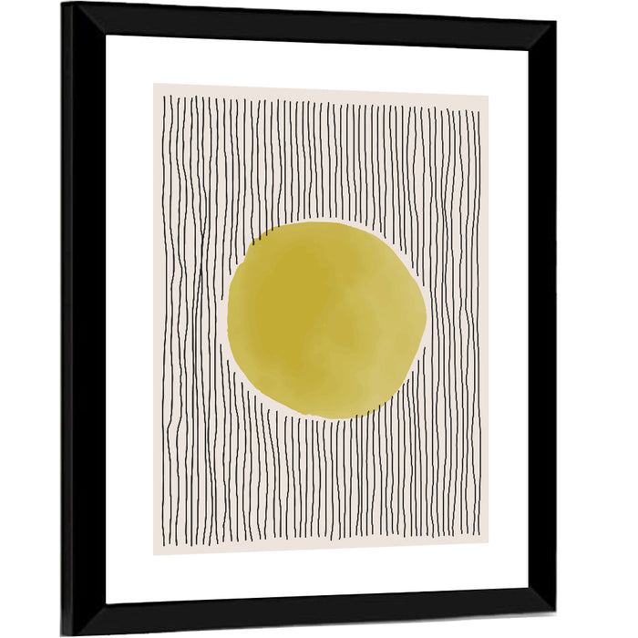 Watercolor Circle Minimalist Abstract Wall Art as a framed print