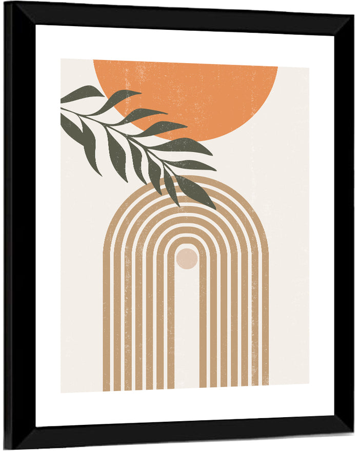 Sun Boho Paths Wall Art as a framed print