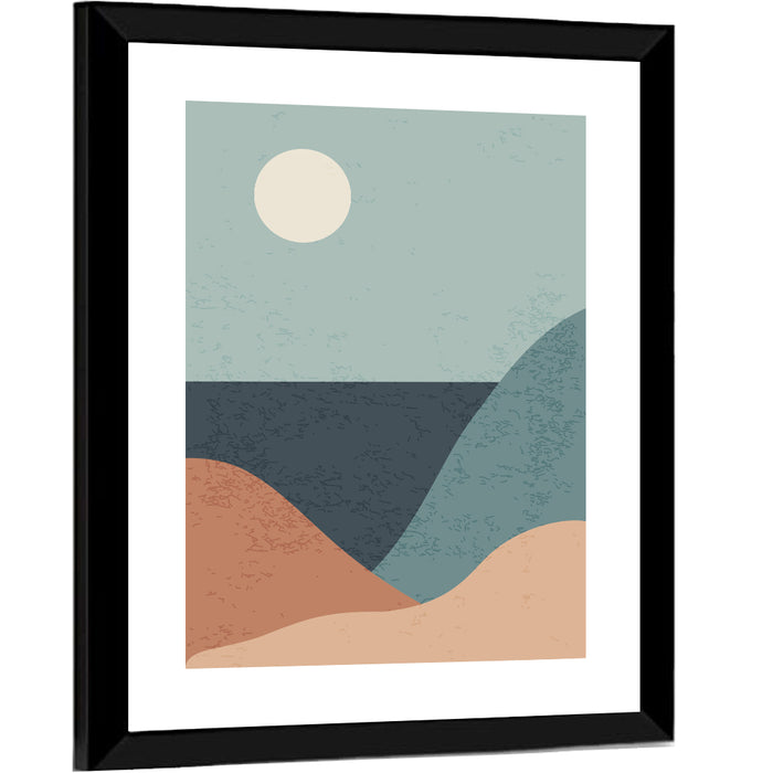 Moonlit Coastal Dunes Wall Art as a framed print