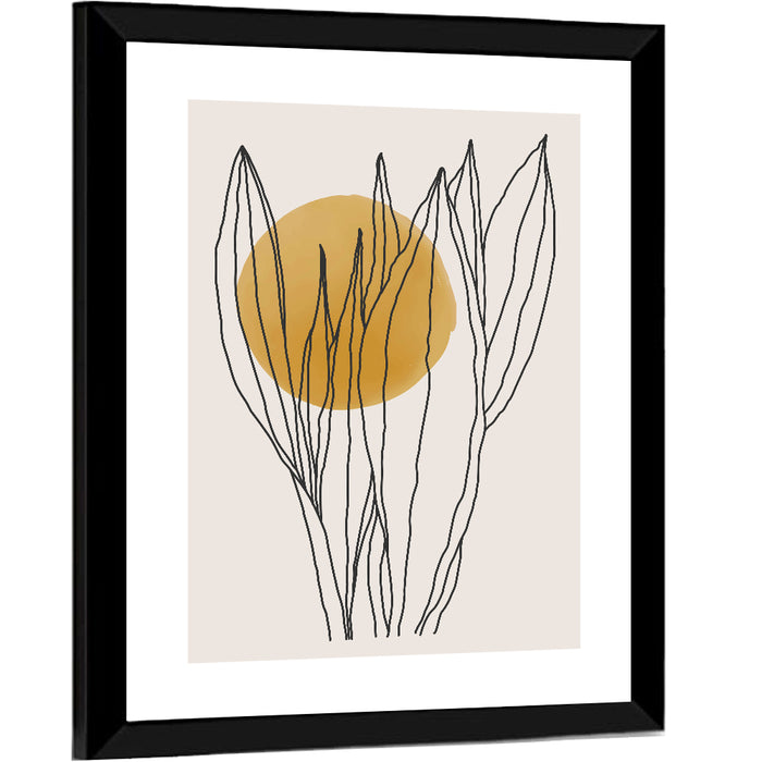 Leaves Catching Sun Wall Art as a framed print