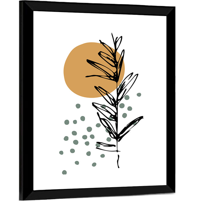 Ink Botanical Sun Study Wall Art as a framed print