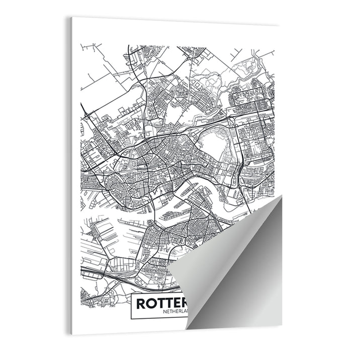 Rotterdam City Map Wall Art as a poster print