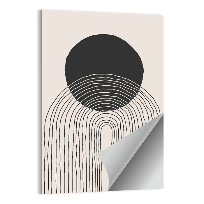 Minimalist Black Sun Wall Art as a poster print