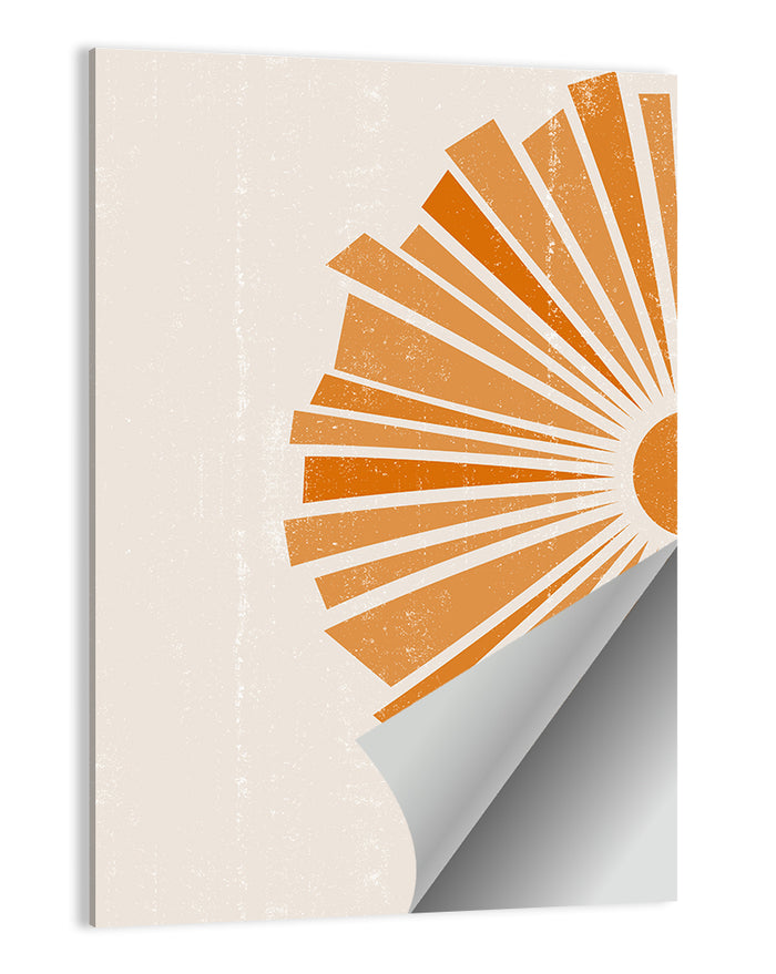 Semicircular Sunburst Minimalist Wall Art as a poster print