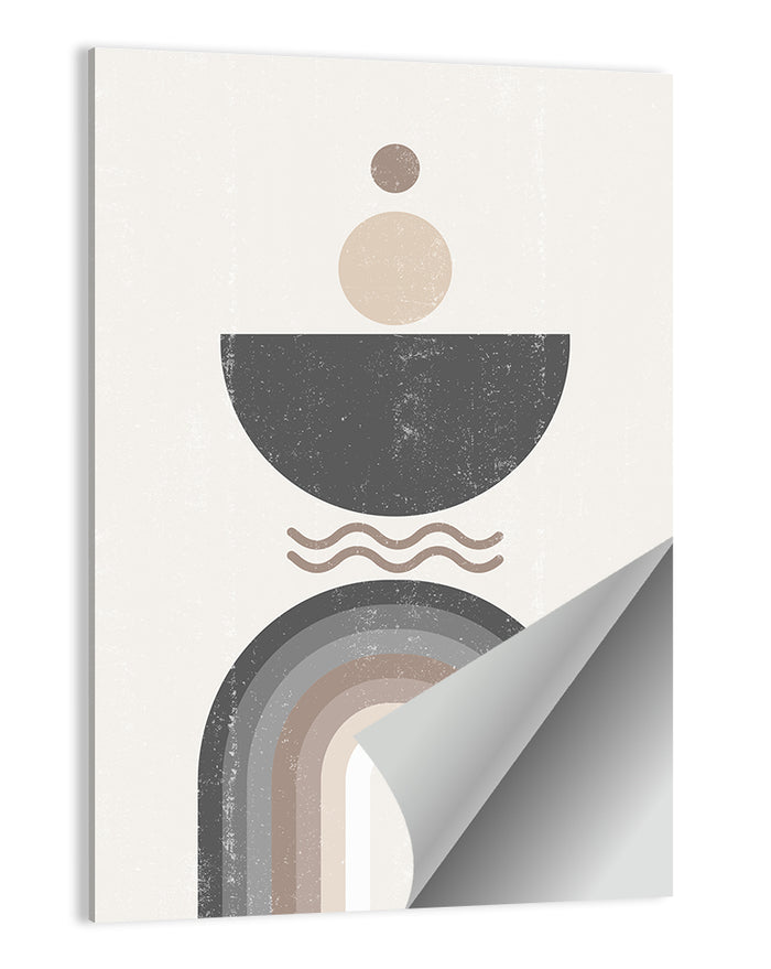 Textured Geometric Sun Wall Art as a poster print