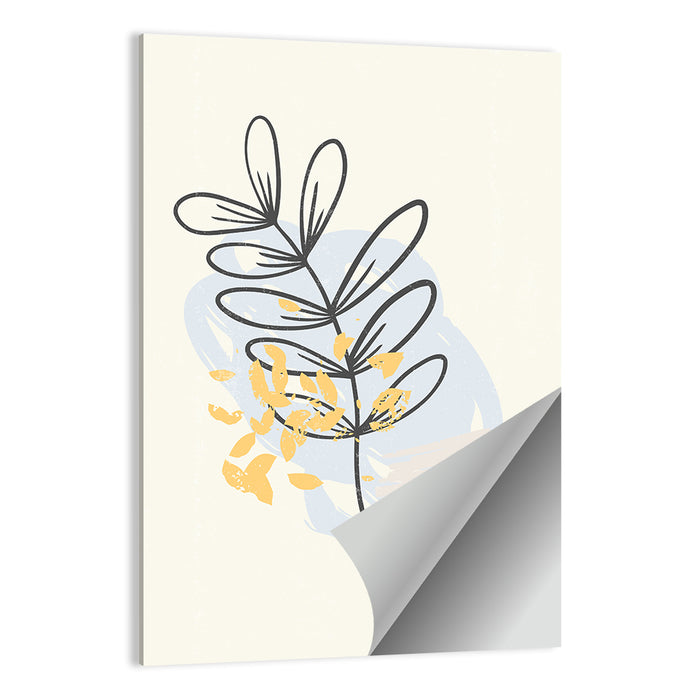 Falling Leaves Illustration Wall Art as a poster print