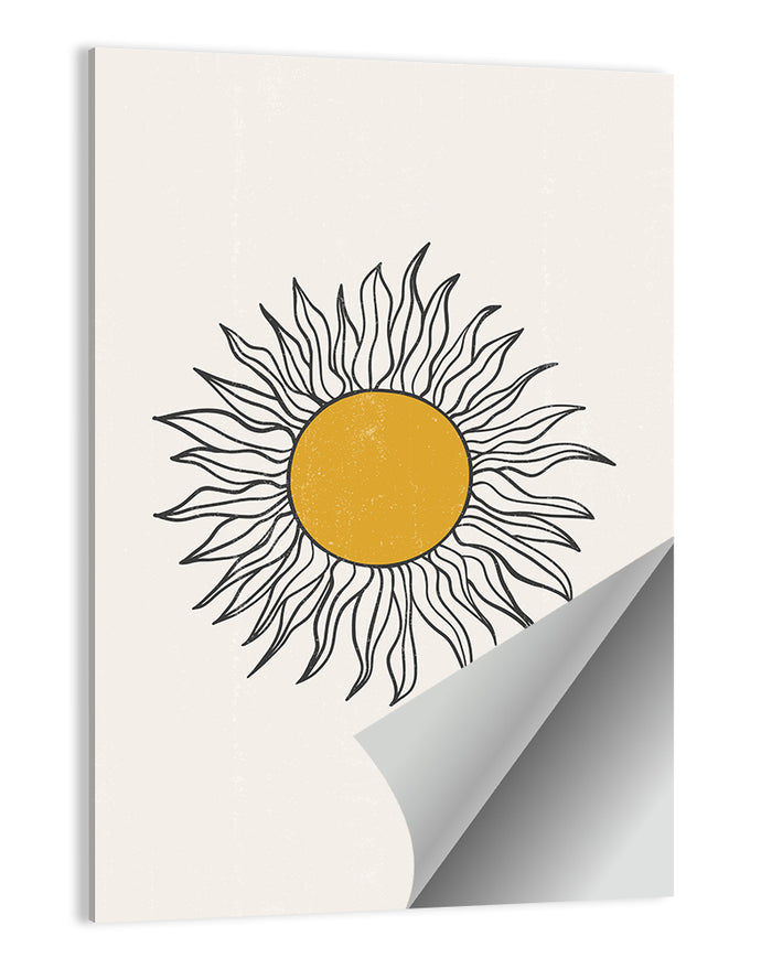 Hand Drawn Sun Study Wall Art as a poster print
