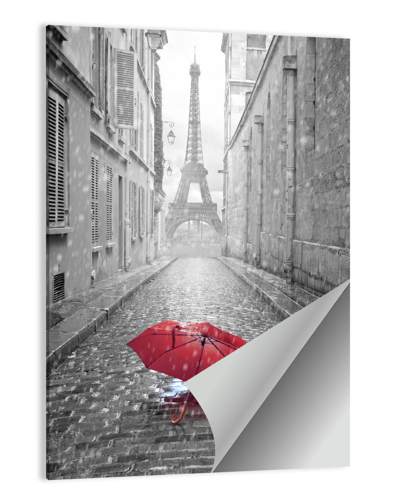 Eiffel Tower in Rain Wall Art