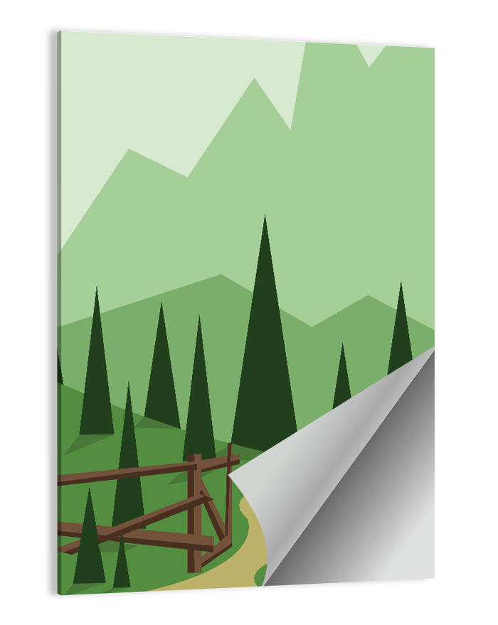 Winding Forest Path Wall Art as a poster print