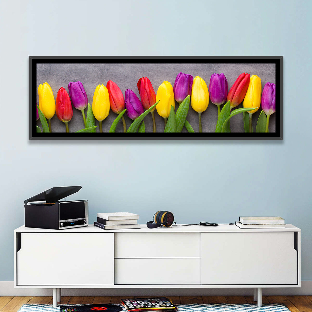 Multicolored Tulips Wall Art