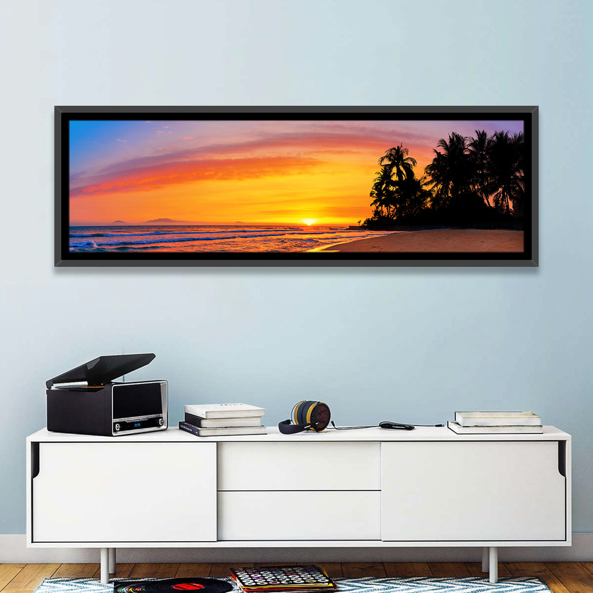 Tropical Beach Sunset Wall Art