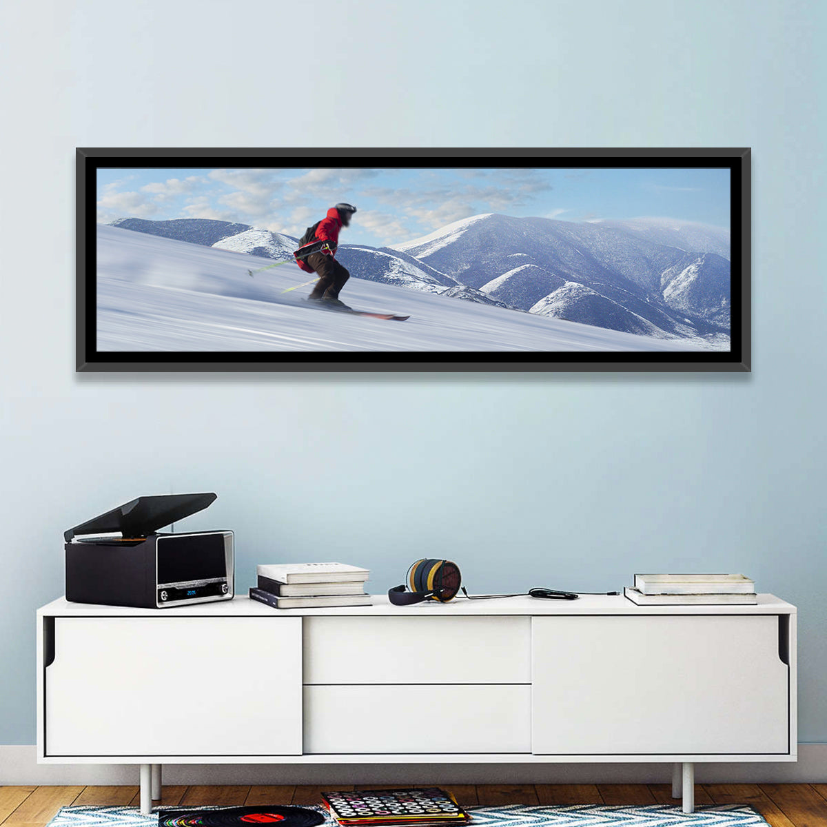 Man Skiing on Slope Wall Art