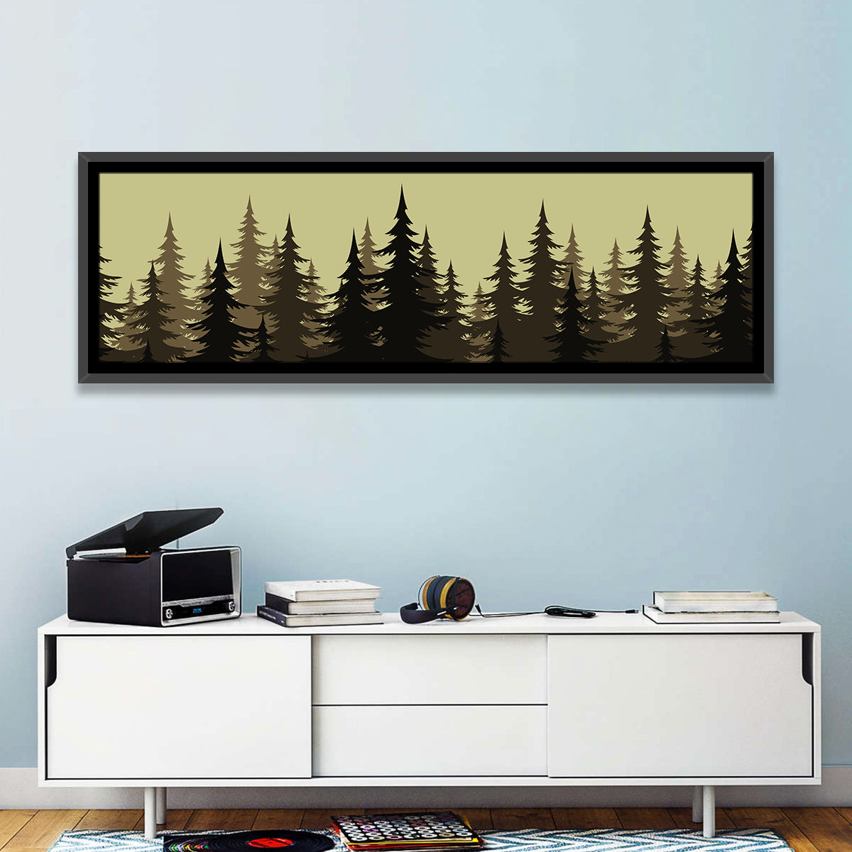 Fir Trees Silhouettes Wall Art